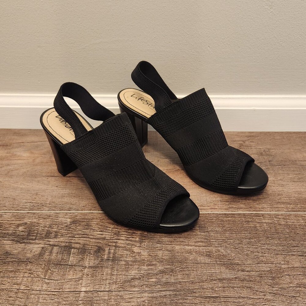 Life Stride Heeled Sandal Black Size 7